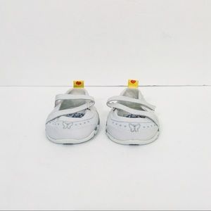 Build-A-Bear White Strapped Tennis Shoes